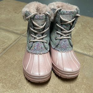 Magellan outdoors, kids light pink boots, size 2